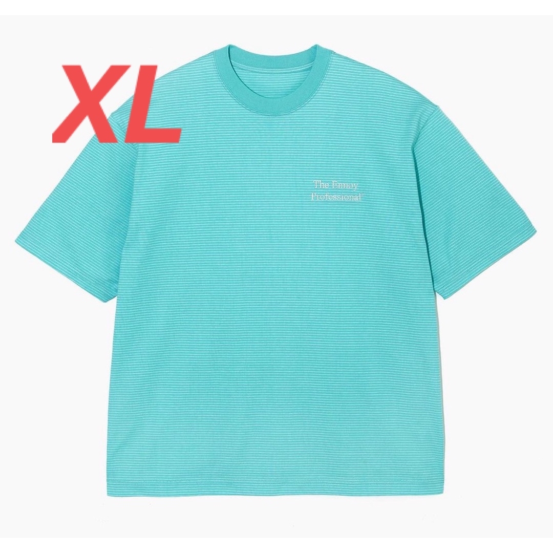 ENNOY L/S BORDER T-SHIRTS MINT BLUE M - Tシャツ/カットソー(七分/長袖)