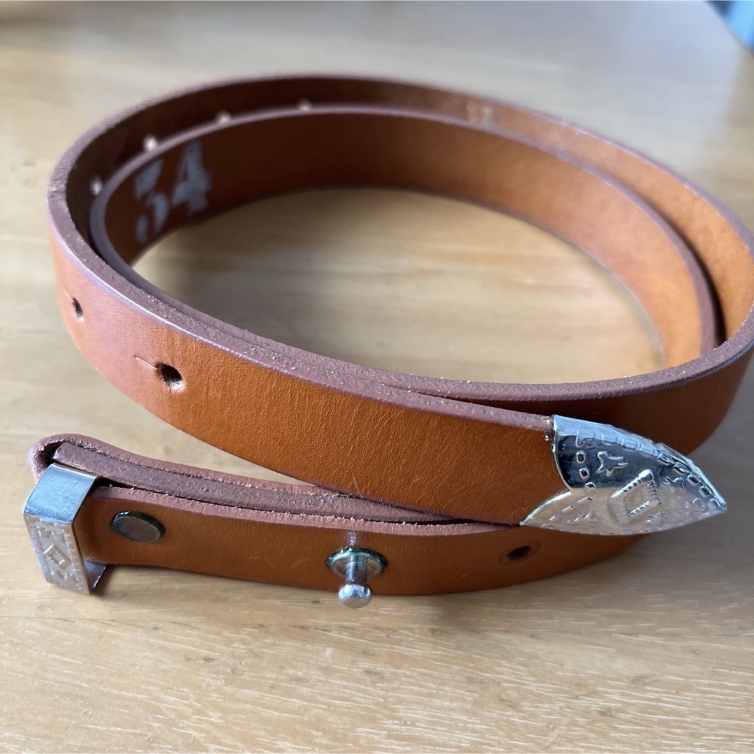 SUNSEA サンシー　19ss COWBOY BELT CAMEL | フリマアプリ ラクマ