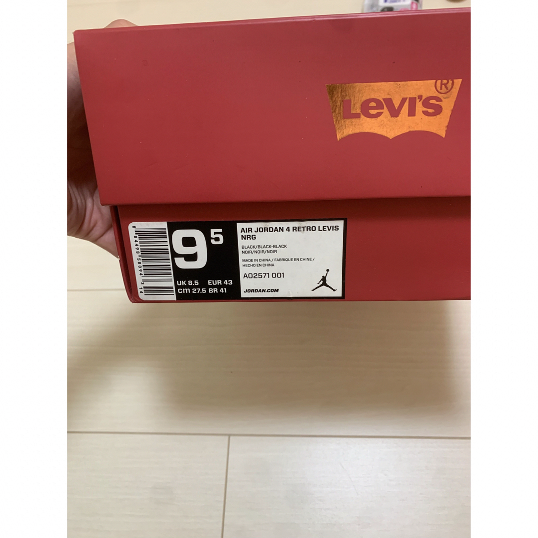 aj4 levi's ブラックデニム　27.5cm