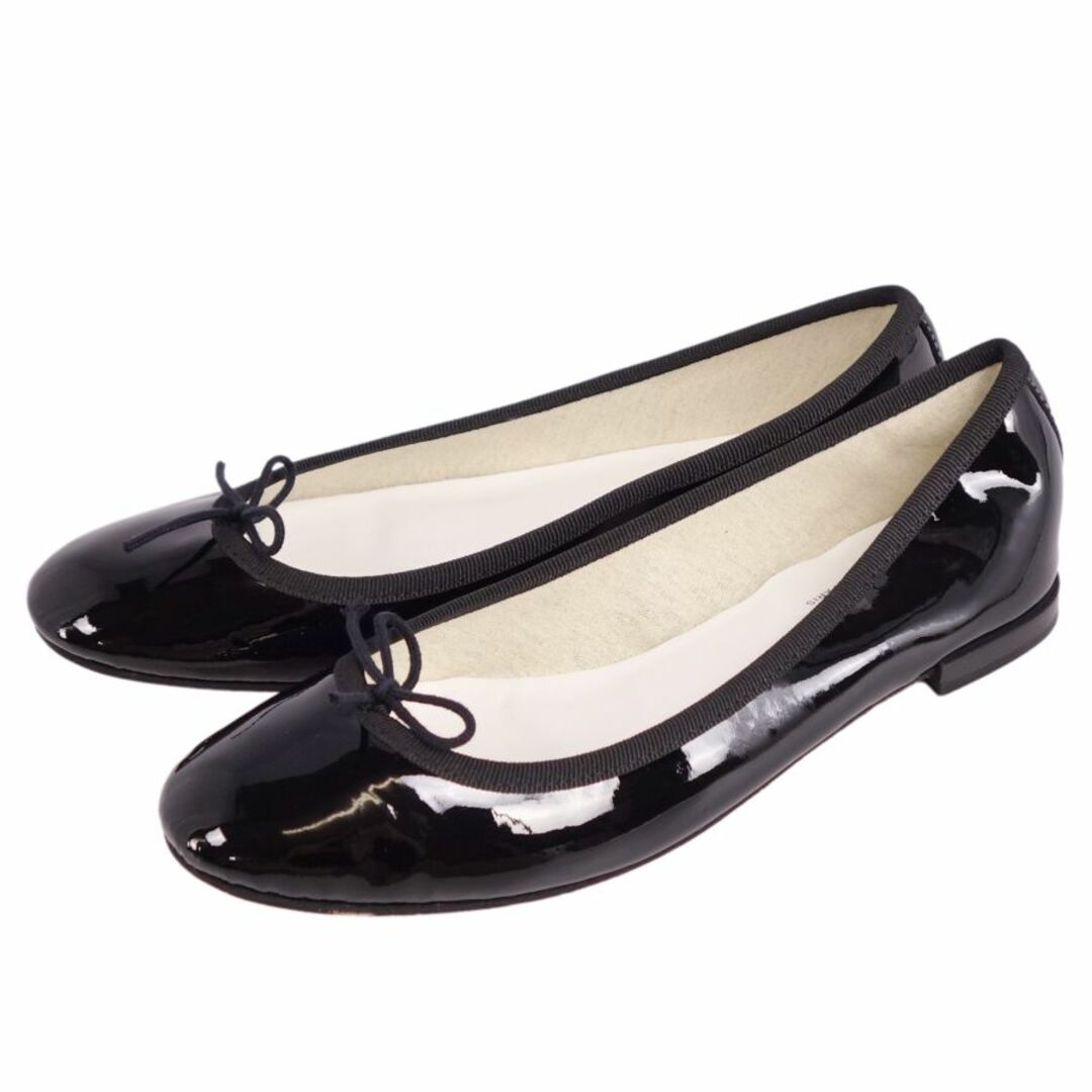 repetto(レペット)の未使用 レペット repetto パンプス フラットパンプス バレエシューズ パテントレザー リボン シューズ 靴 レディース 38(24cm相当) ブラック レディースの靴/シューズ(ハイヒール/パンプス)の商品写真