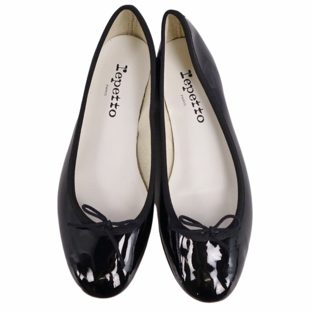 repetto(レペット)の未使用 レペット repetto パンプス フラットパンプス バレエシューズ パテントレザー リボン シューズ 靴 レディース 38(24cm相当) ブラック レディースの靴/シューズ(ハイヒール/パンプス)の商品写真