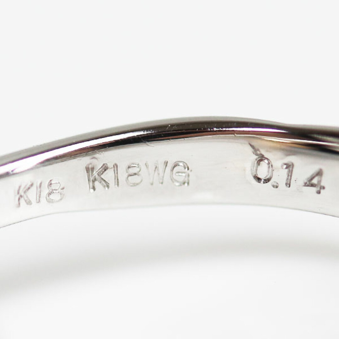 K18WG ホワイトゴールド K18PG ピンクゴールド フラワーモチーフ リング・指輪 ダイヤモンド0.14ct 10号 3.8g レディース【中古】【美品】 レディースのアクセサリー(リング(指輪))の商品写真