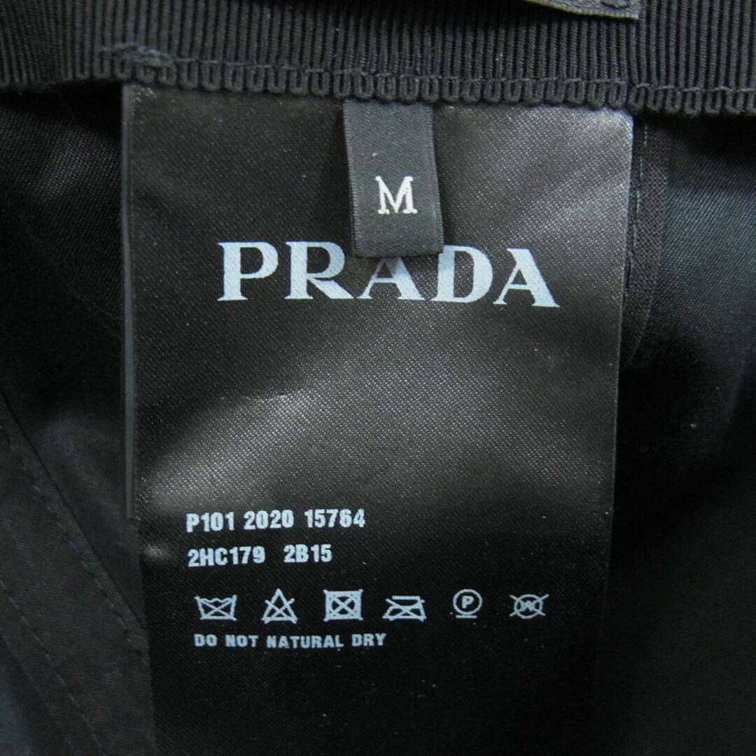 PRADA(プラダ)のPRADA プラダ 2HC179 2B15 ロゴ刺繍 ベースボール キャップ 帽子 ブラック系 M【中古】 メンズの帽子(キャップ)の商品写真