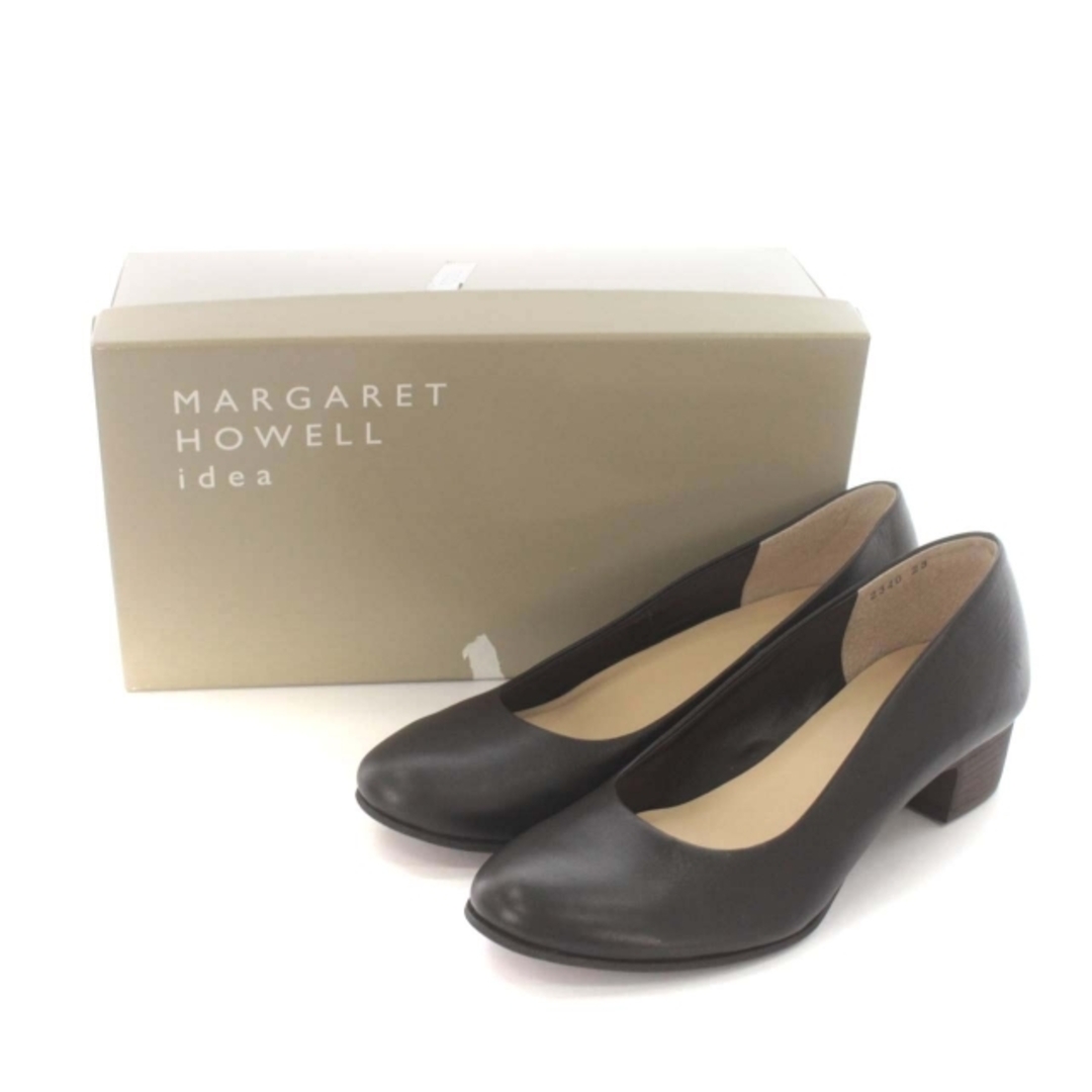 MARGARET HOWELL(マーガレットハウエル)のマーガレットハウエル idea パンプス ローヒール レザー 靴 23cm 黒 レディースの靴/シューズ(ハイヒール/パンプス)の商品写真