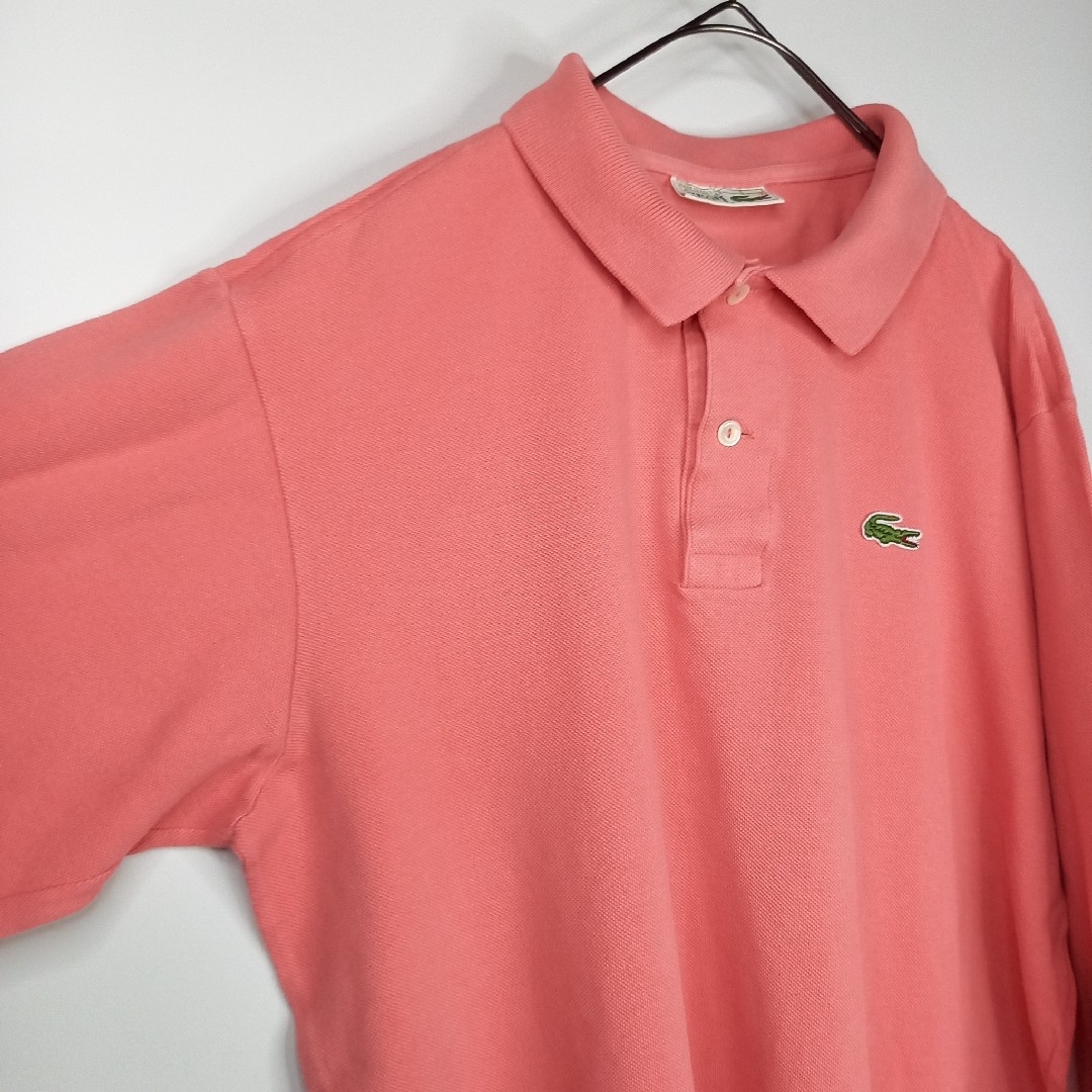 LACOSTE - 70s 80s フレンチラコステ ポロシャツ 長袖 長ポロ 刺繍ロゴ