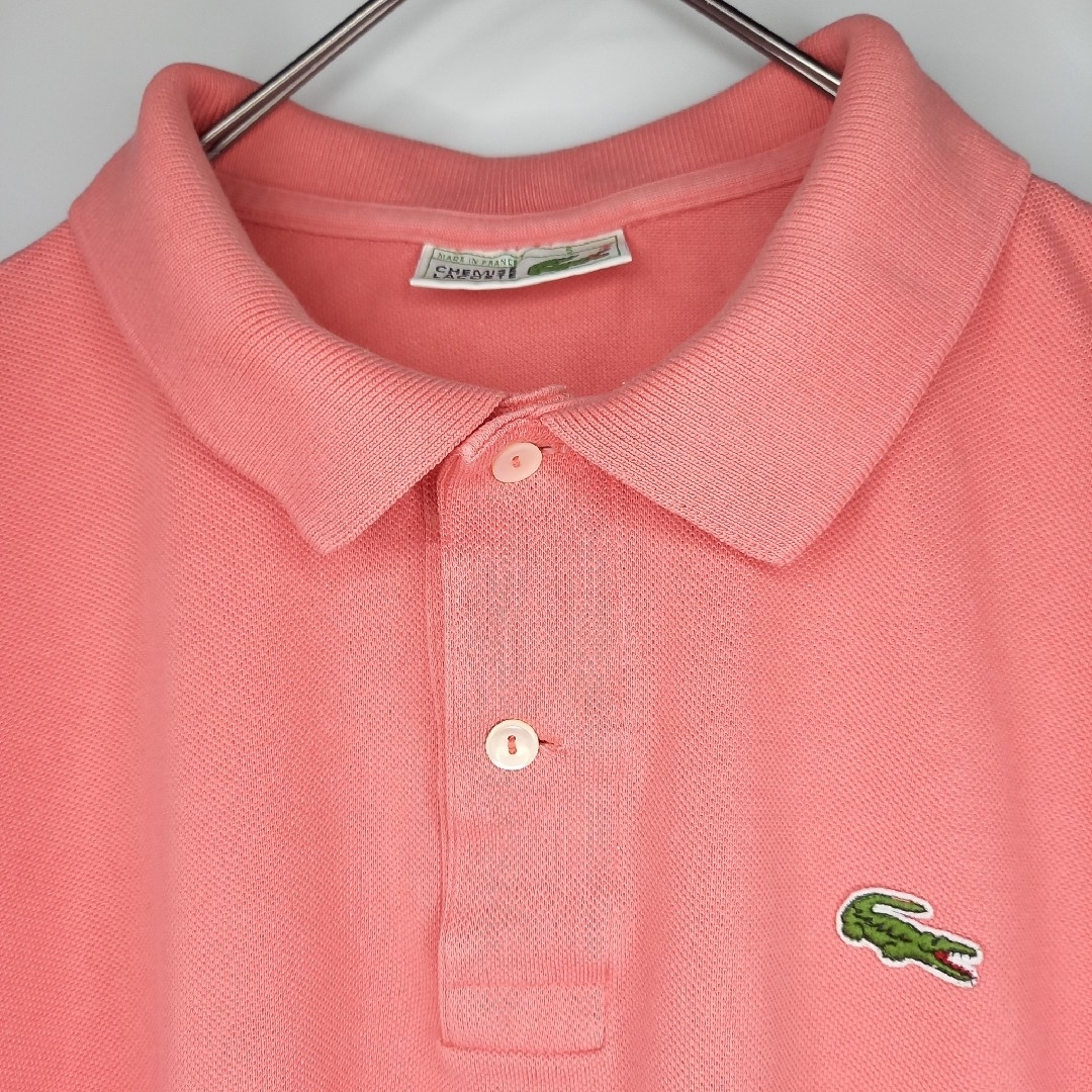 LACOSTE - 70s 80s フレンチラコステ ポロシャツ 長袖 長ポロ 刺繍ロゴ