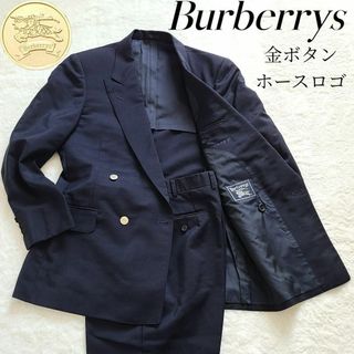 バーバリー(BURBERRY)の激レア バーバリーズ ダブル セットアップ ホースロゴ 金ボタン モヘア混(セットアップ)