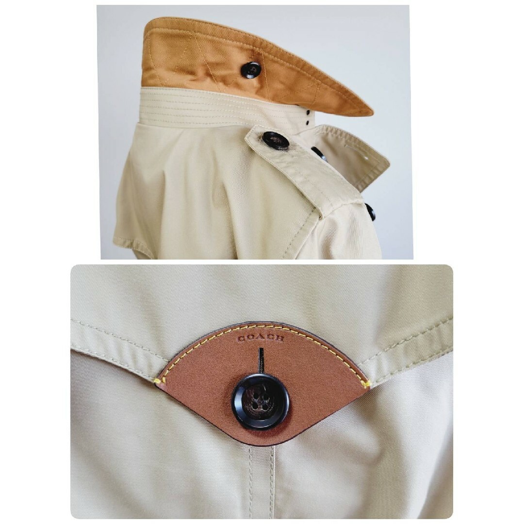 【美品】COACH ライナー付き ベルテッド トレンチコート ベージュ S