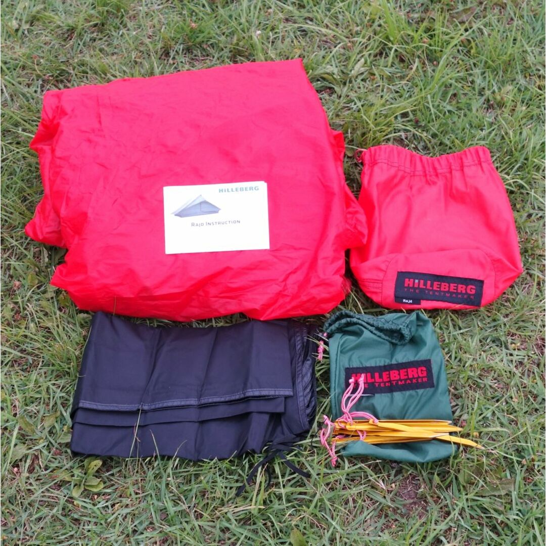 HILLEBERG(ヒルバーグ)の美品 ヒルバーグ HILLEBERG ブルーレーベル RAJD ライド レッド フットプリント付き 2人用 テント 山岳テント 登山 アウトドア スポーツ/アウトドアのアウトドア(テント/タープ)の商品写真