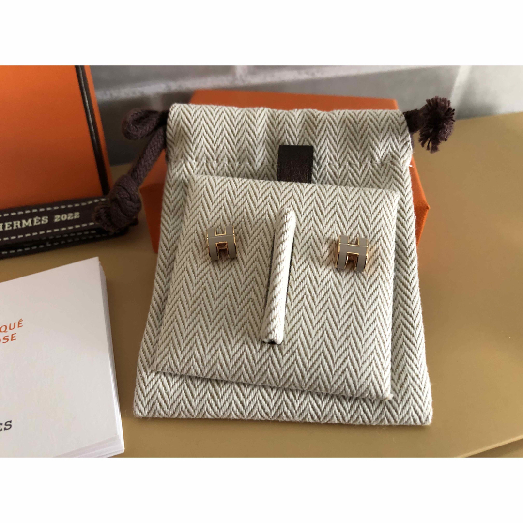 GOLDSTARホリデーギフトHERMES エルメス Pop H mini ピアス ローズゴールド 新品