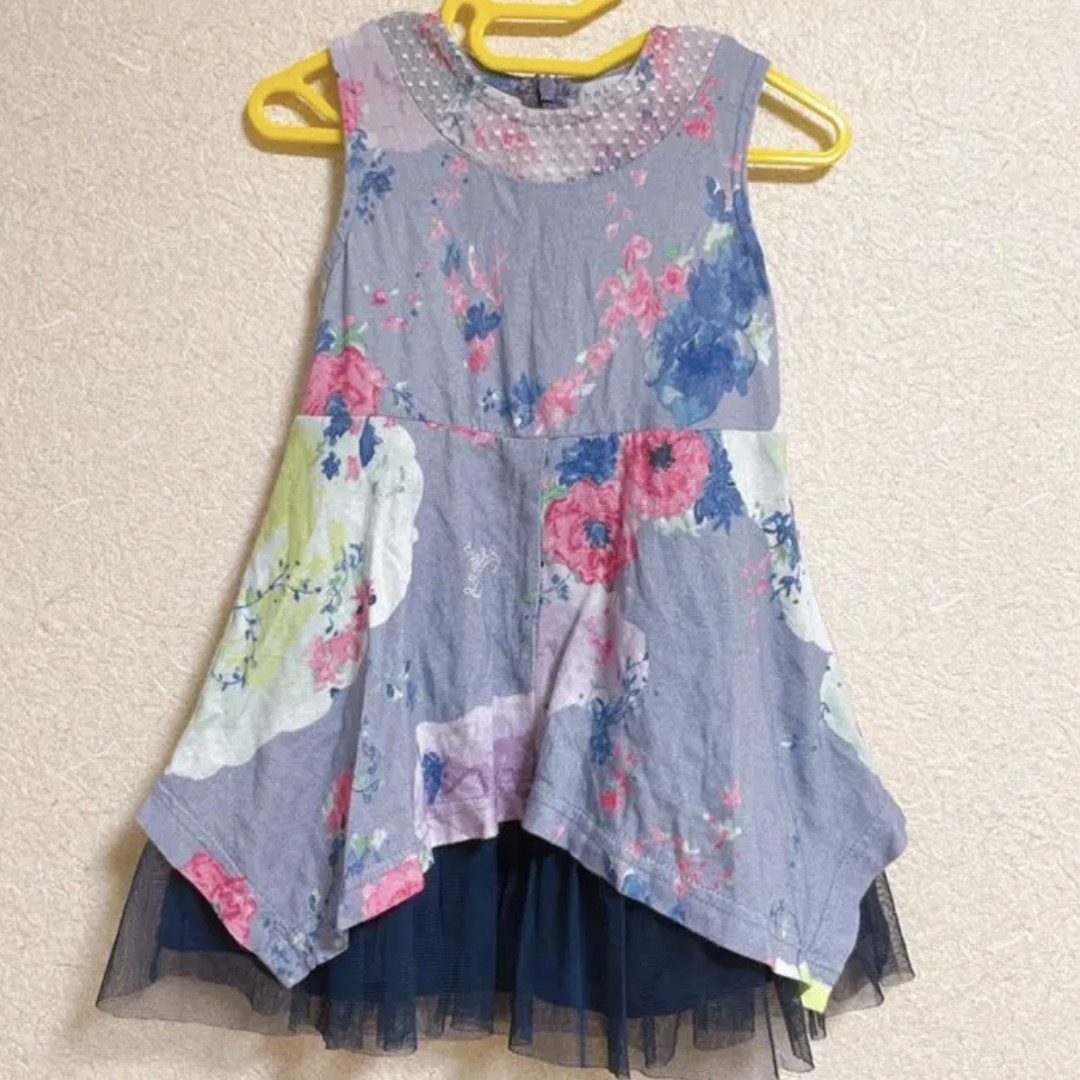 hakka baby(ハッカベビー)のhakka baby / ハッカ ベビー 花柄 ワンピース 90cm キッズ/ベビー/マタニティのキッズ服女の子用(90cm~)(ワンピース)の商品写真