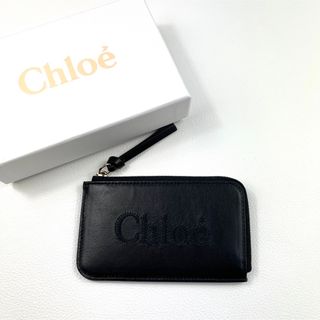 クロエ(Chloe)の【クロエ】 CHLOE カードケース フラグメントケース 定期入れ ブラック(名刺入れ/定期入れ)
