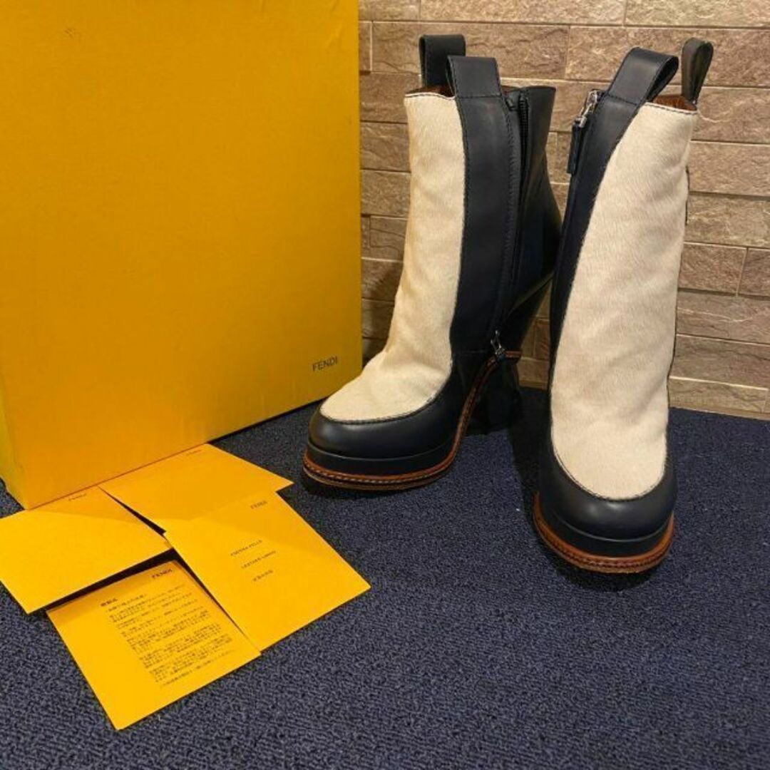FENDI - 箱付き 限定品 FENDI フェンディ ブーツ ローマンレザーの通販
