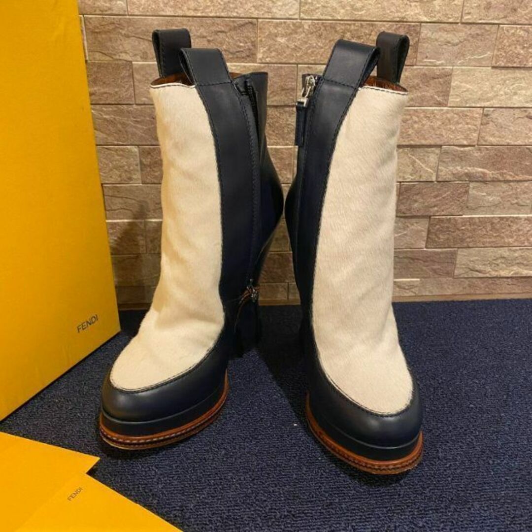 FENDI - 箱付き 限定品 FENDI フェンディ ブーツ ローマンレザーの通販