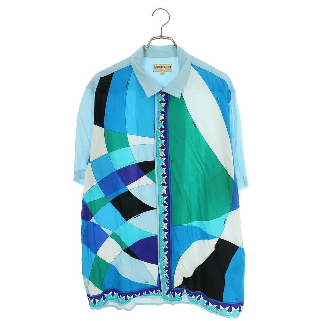 シュプリーム ×エミリオプッチ EMILIO PUCCI  21SS  S/S Shirt オープンカラー レーヨン半袖シャツ  メンズ L