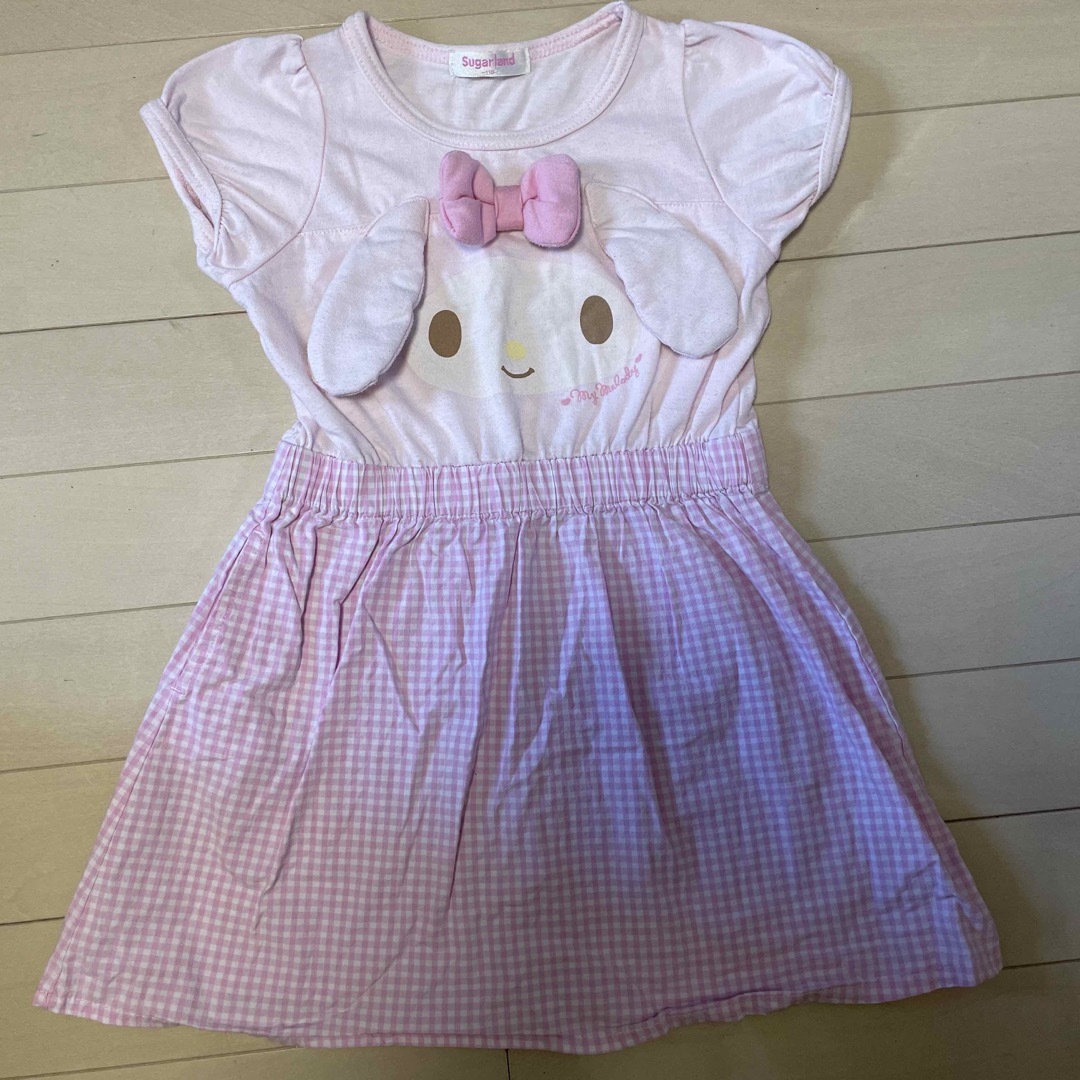 サンリオ(サンリオ)のマイメロ　ワンピース キッズ/ベビー/マタニティのキッズ服女の子用(90cm~)(ワンピース)の商品写真