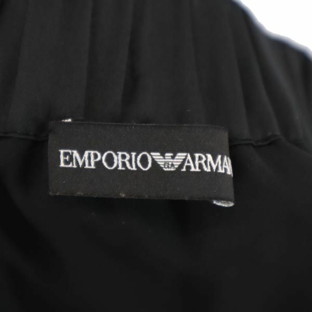 エンポリオアルマーニ シルクブレンド ギャザー ボーダー スカート 36 Emporio Armani ウエストゴム レディース   【230810】