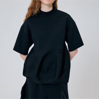 ENFOLD - ENFOLD SOLID-PEPLUM PULLOVER ブラックの通販 by むぎこ's