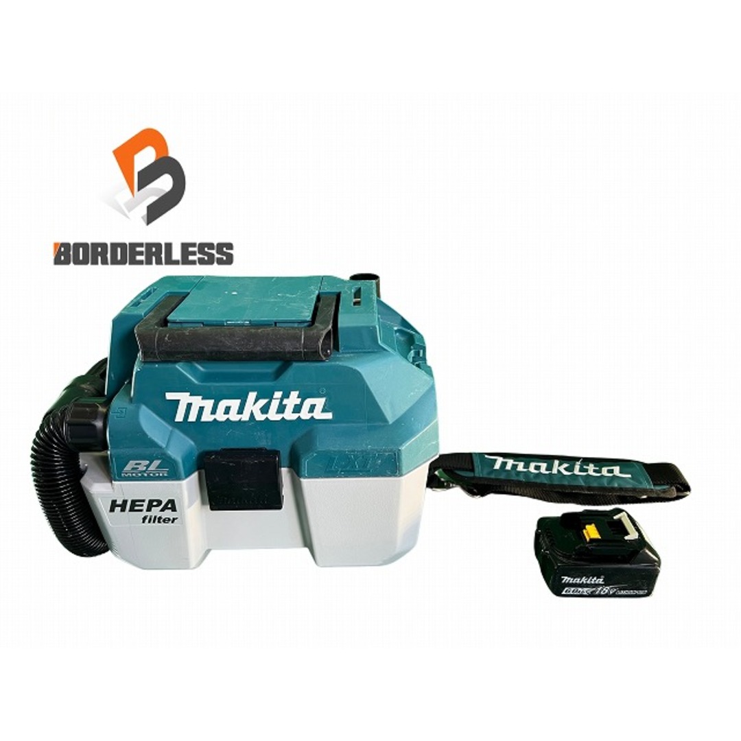 バイク☆品☆makita マキタ 18V 乾湿両用 業務用 充電式集じん機 VC750D バッテリー1個(18V 6.0Ah)付き 75196