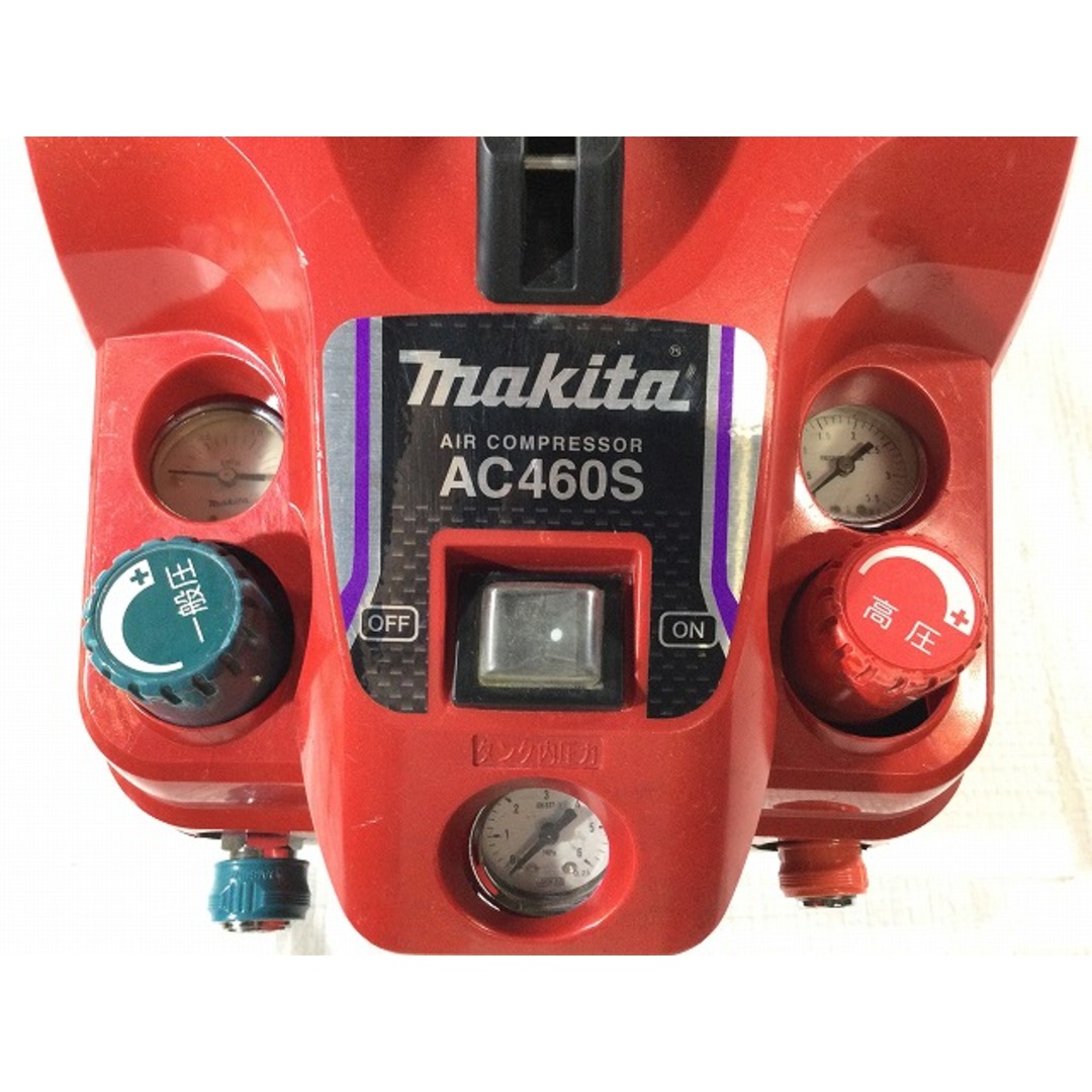 ☆比較的綺麗です☆makita マキタ 常圧/高圧 エアーコンプレッサー AC460S 赤/レッド 電動工具 大工道具 エア工具 内装業 76812