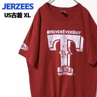 ジャージーズ(JERZEES)のUS古着 ジャージーズ Tシャツ MLB テキサス レンジャーズ ゆるだぼ 赤(Tシャツ/カットソー(半袖/袖なし))