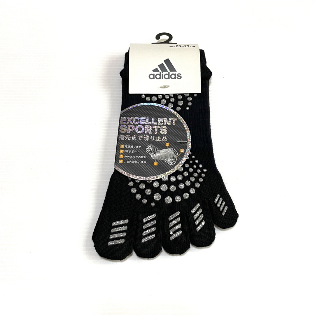 adidas(アディダス)のレッグアクセ【アディダス×福助】五本指ソックス 滑り止め付き 4足セット スポーツ/アウトドアのランニング(ウェア)の商品写真