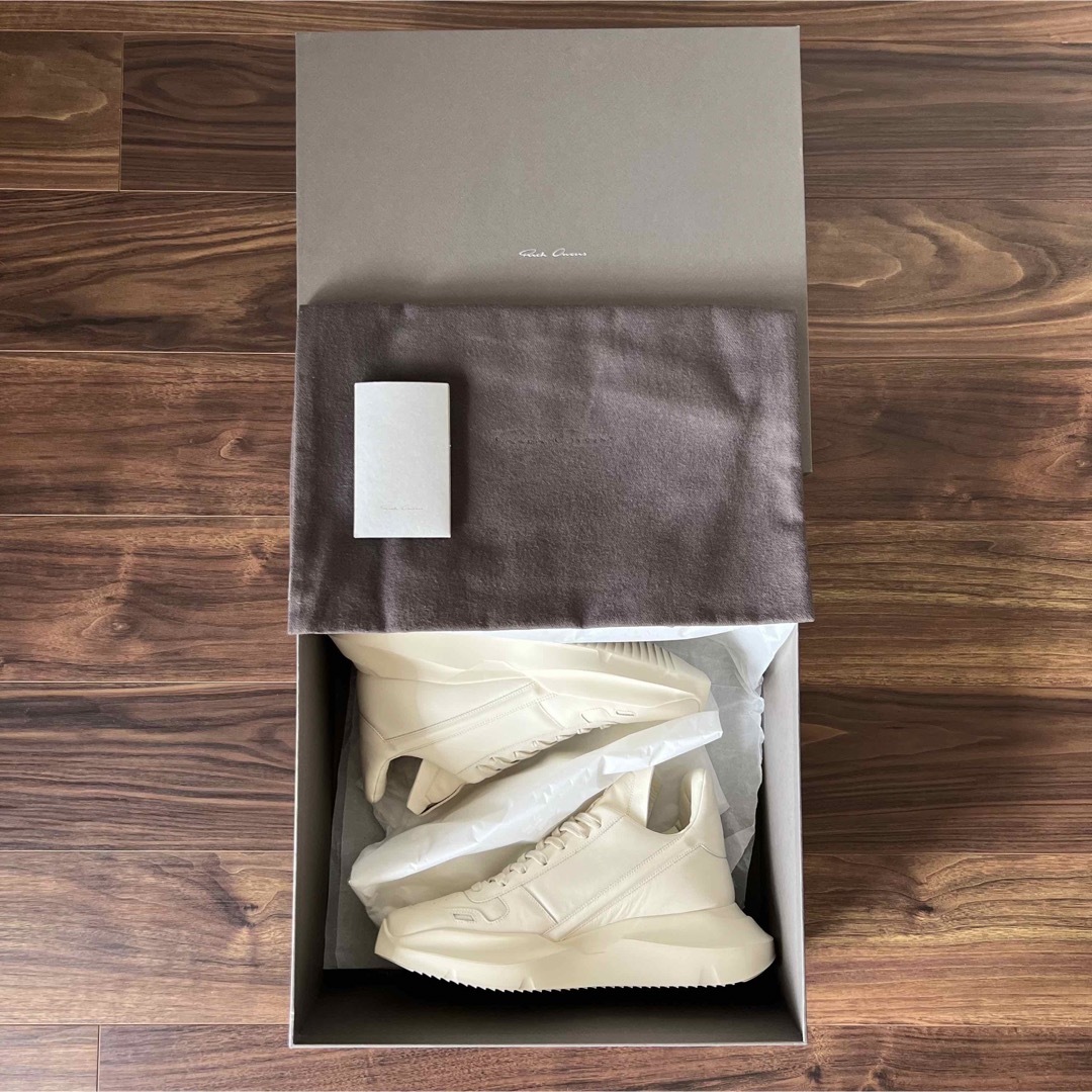 新品 RICK OWENS GETH RUNNER ミルク スニーカー 42-