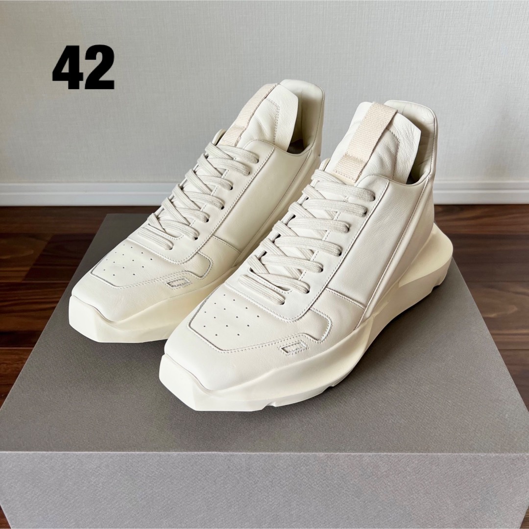 新品　RICK OWENS GETH RUNNER ミルク　スニーカー　42