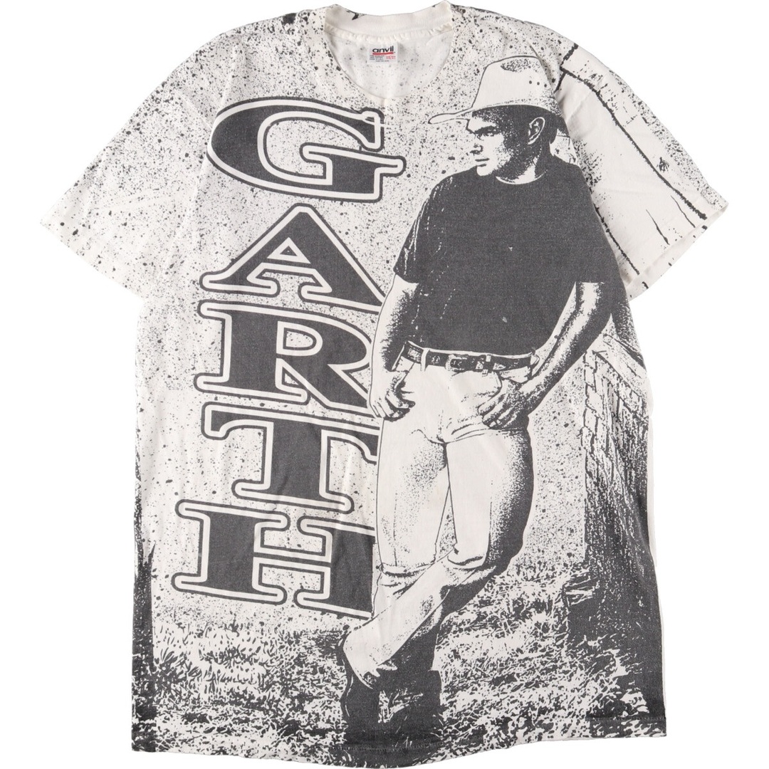 90年代 anvil GARTH BROOKS ガースブルックス 大判プリント 両面プリント バンドTシャツ バンT USA製 メンズXXL ヴィンテージ /eaa359964