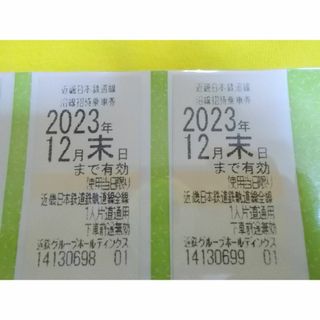 近鉄株主優待乗車券 2枚セット(鉄道乗車券)