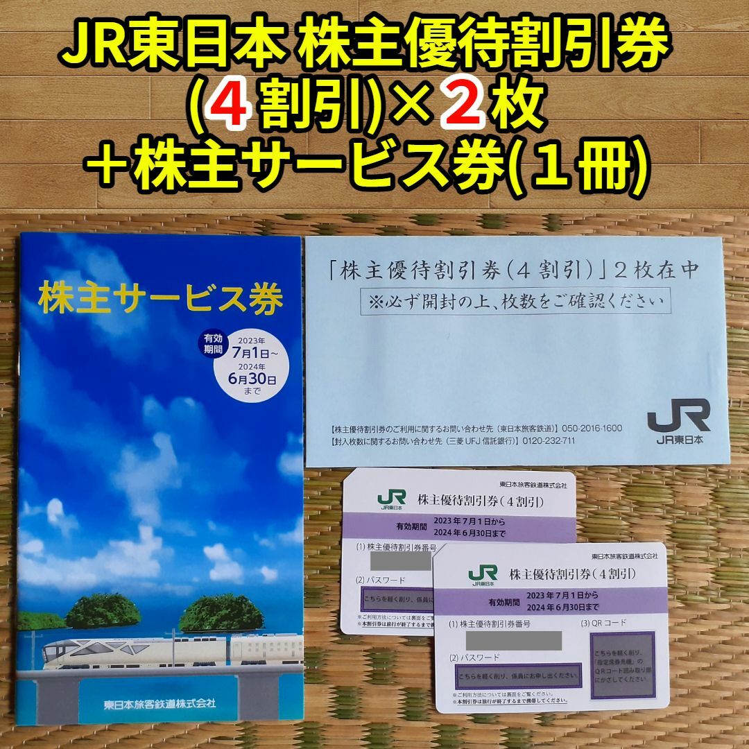 JR東日本株主優待割引券4枚綴りと株主サービス券