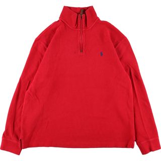 ラルフローレン(Ralph Lauren)の古着 ラルフローレン Ralph Lauren POLO RALPH LAUREN ハーフジップスウェットシャツ トレーナー メンズL /eaa360502(スウェット)