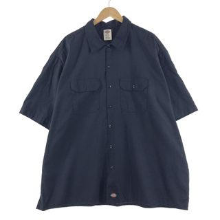 ディッキーズ(Dickies)の古着 ディッキーズ Dickies 半袖 ワークシャツ メンズXXXL /eaa361395(シャツ)