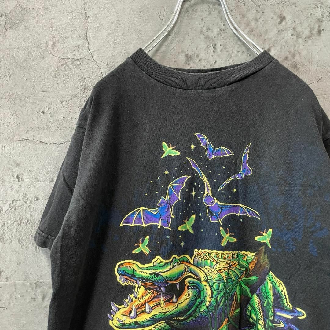 Rainforest Cafe ワニ コウモリ アニマル 企業ロゴ Tシャツ