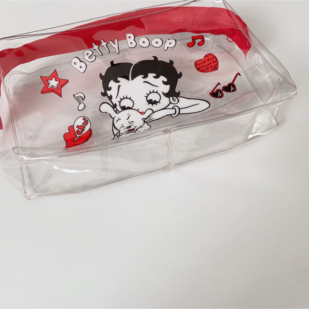 Betty Boop(ベティブープ)のベティちゃんクリアポーチ＆ミラー 巾着付き レディースのファッション小物(ポーチ)の商品写真