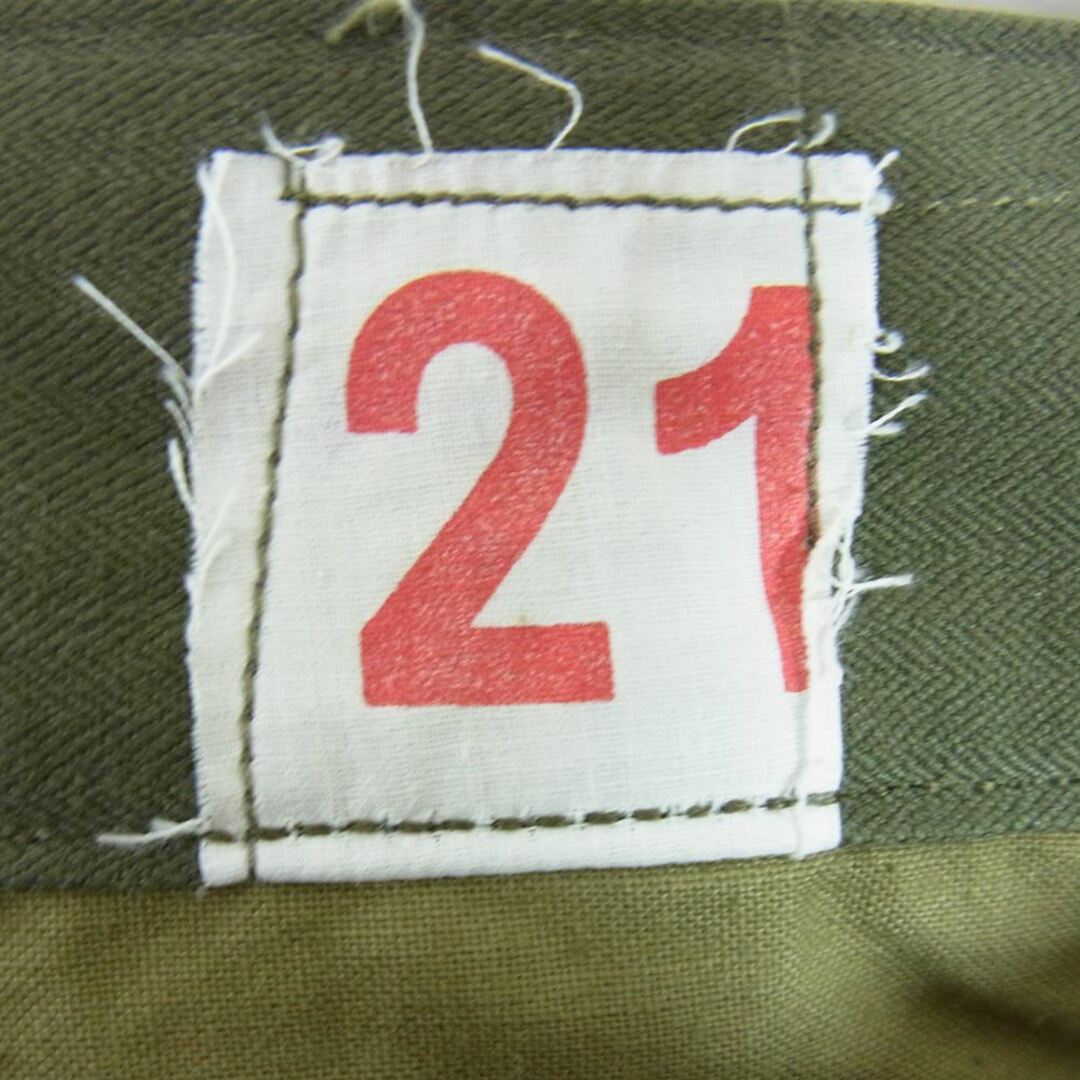 フランス軍 FRENCH ARMY  M-47 期 ヘリンボーン カーゴパンツ カーキ系 サイズ表記無【中古】 メンズのパンツ(ワークパンツ/カーゴパンツ)の商品写真