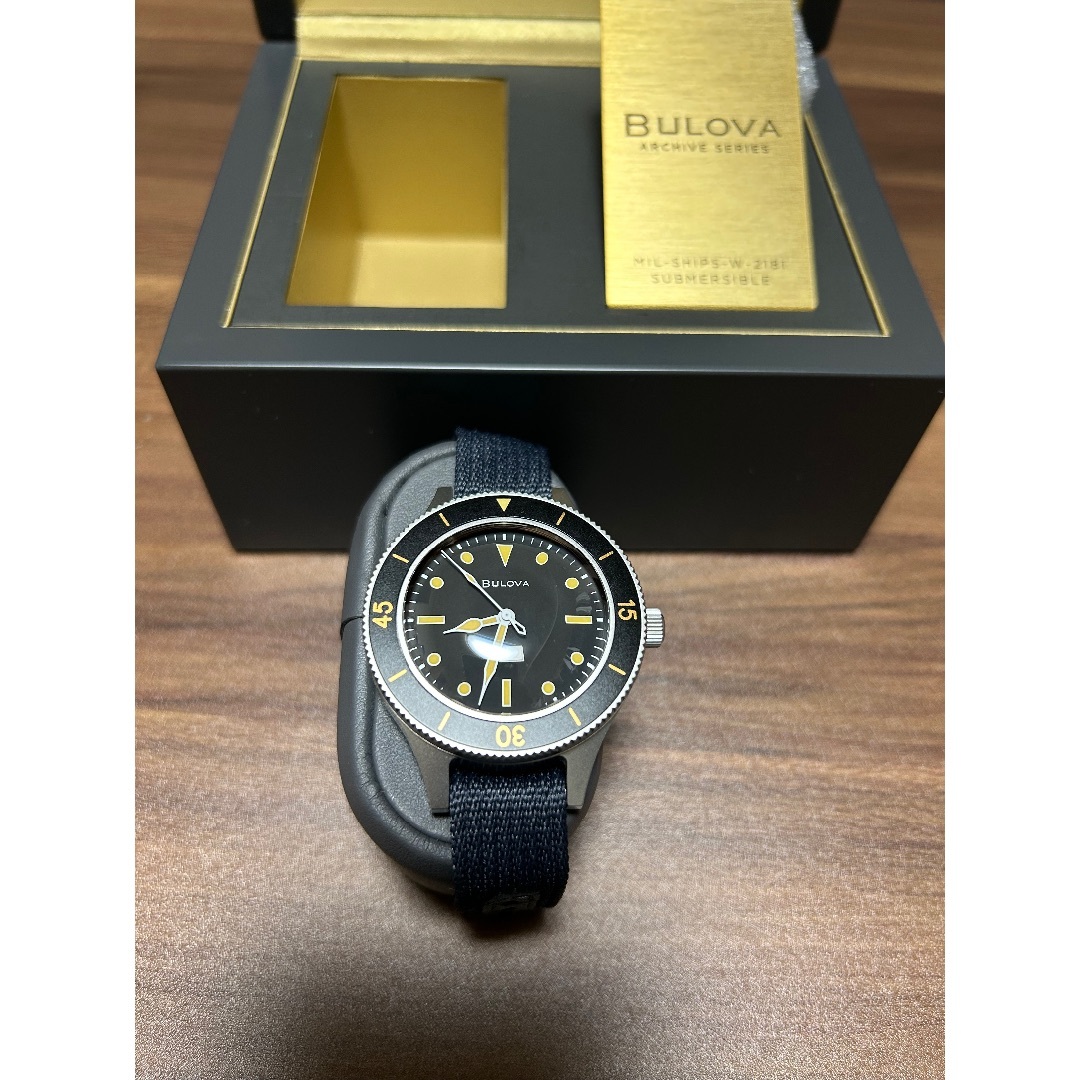 Bulova(ブローバ)の美品 BULOVA アーカイブスシリーズ ミルシップ 98A266 干場義雅 メンズの時計(腕時計(アナログ))の商品写真