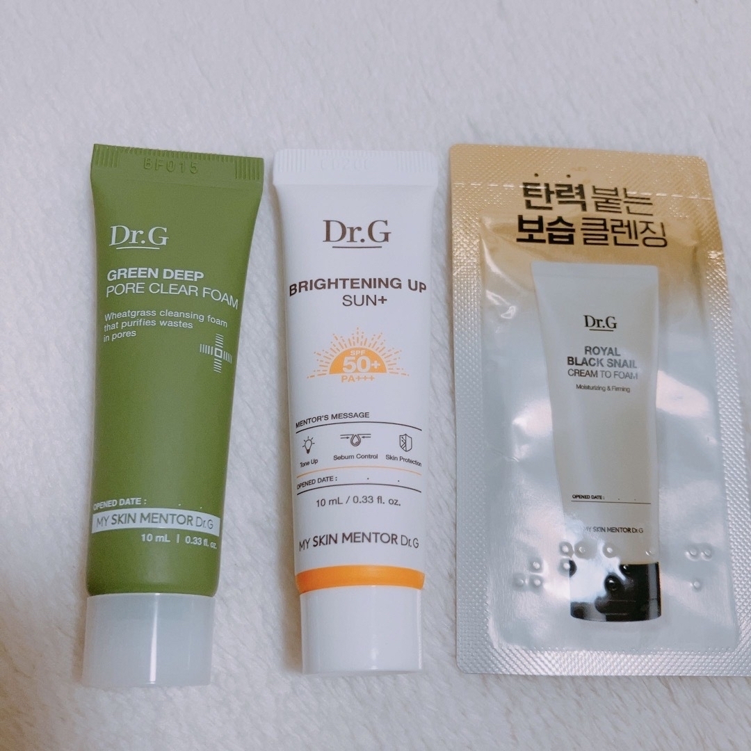 Dr. Jart+(ドクタージャルト)のDr.G グリーンマイルドアップサンプラス 35ml +サンプル 3点セット コスメ/美容のボディケア(日焼け止め/サンオイル)の商品写真