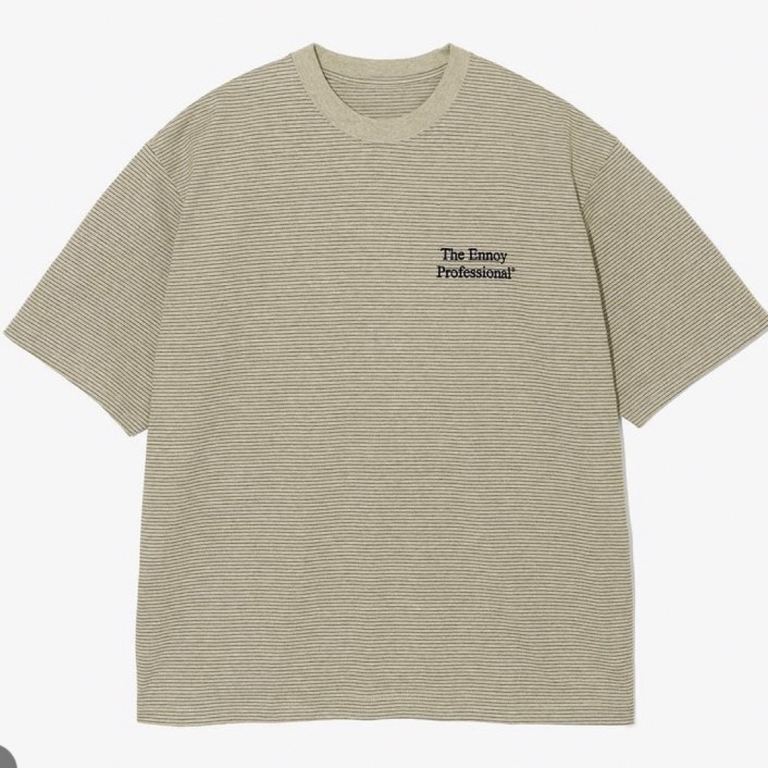 ennoy SS Boder Tee beige ボーダー Tシャツ ベージュ-