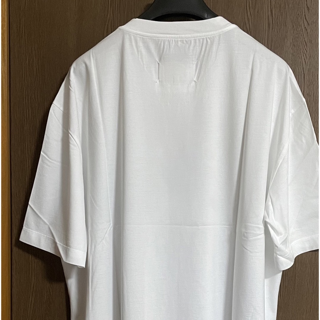 白M新品 メゾン マルジェラ プリント Tシャツ オーバーサイズ 半袖 ホワイト