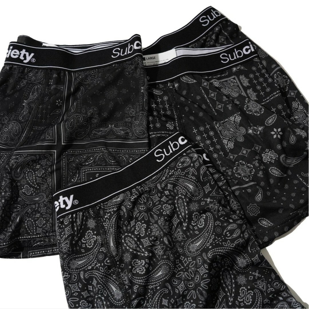 Subciety(サブサエティ)の【新品未使用・Mサイズ】サブサエティ　ボクサーパンツ　ペイズリー柄2　3枚セット メンズのアンダーウェア(ボクサーパンツ)の商品写真