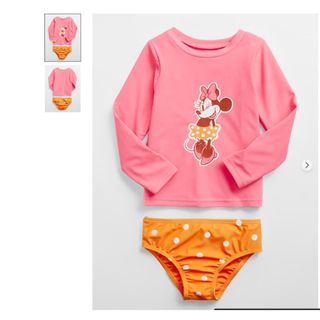 ベビーギャップ(babyGAP)のbabyGapミニーマウス 水着 2点セット ラッシュガード(水着)