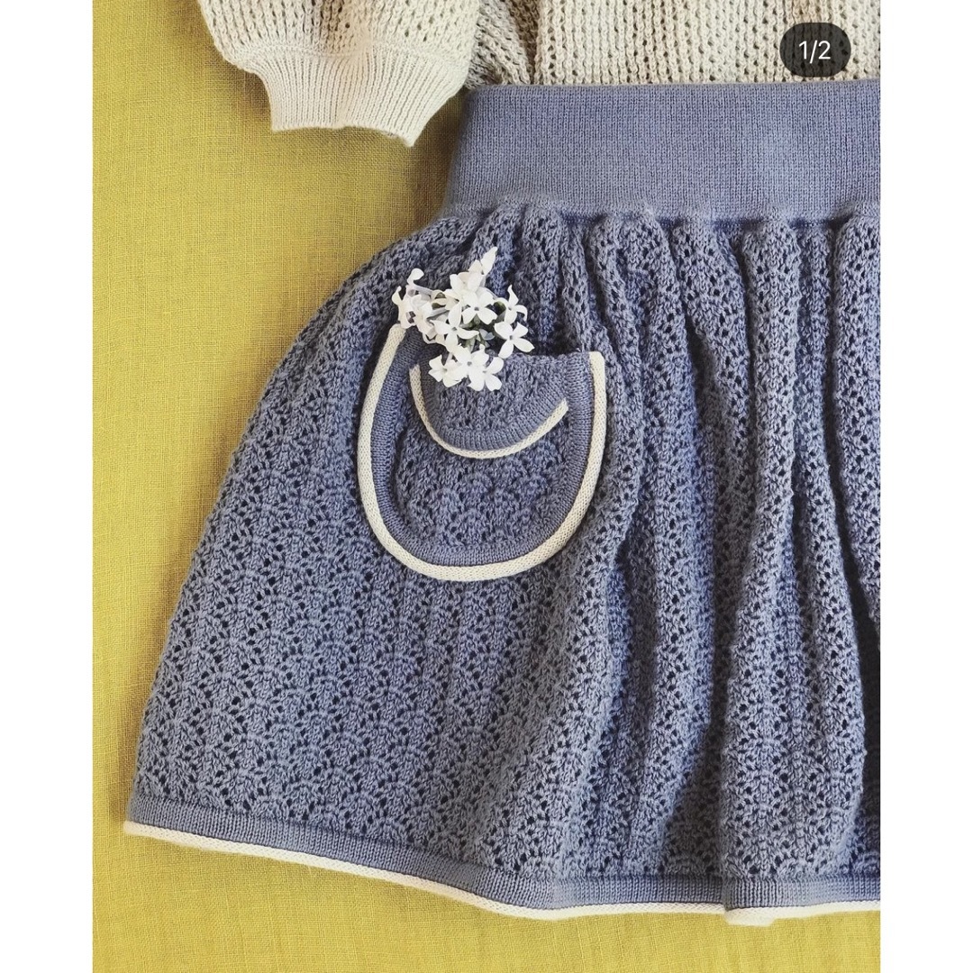 SOOR PLOOM(ソーアプルーム)のSoor Ploom Norma Skirt Bluet 8Y キッズ/ベビー/マタニティのキッズ服女の子用(90cm~)(スカート)の商品写真