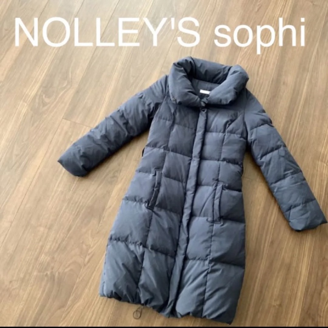 NOLLEY'S sophi(ノーリーズソフィー)のNOLLEY'S sophi ノーリーズソフィ ダウンコート ネイビー Sサイズ レディースのジャケット/アウター(ダウンジャケット)の商品写真