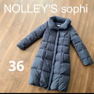 ノーリーズソフィー(NOLLEY'S sophi)のNOLLEY'S sophi ノーリーズソフィ ダウンコート ネイビー Sサイズ(ダウンジャケット)