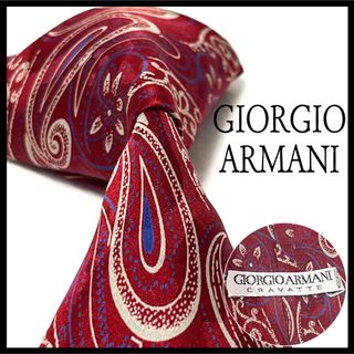 ジョルジオアルマーニ(Giorgio Armani)の訳あり大特価❗️ジョルジオアルマーニ  ネクタイ  赤  お洒落✨(ネクタイ)