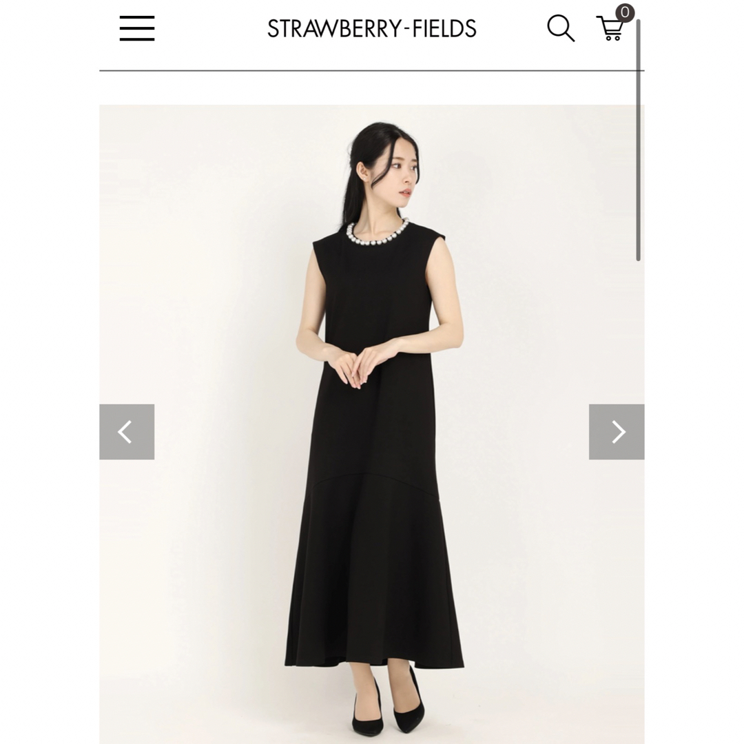 新品タグ付き　STRAWBERRY-FIELDS  黒　ワンピース 2