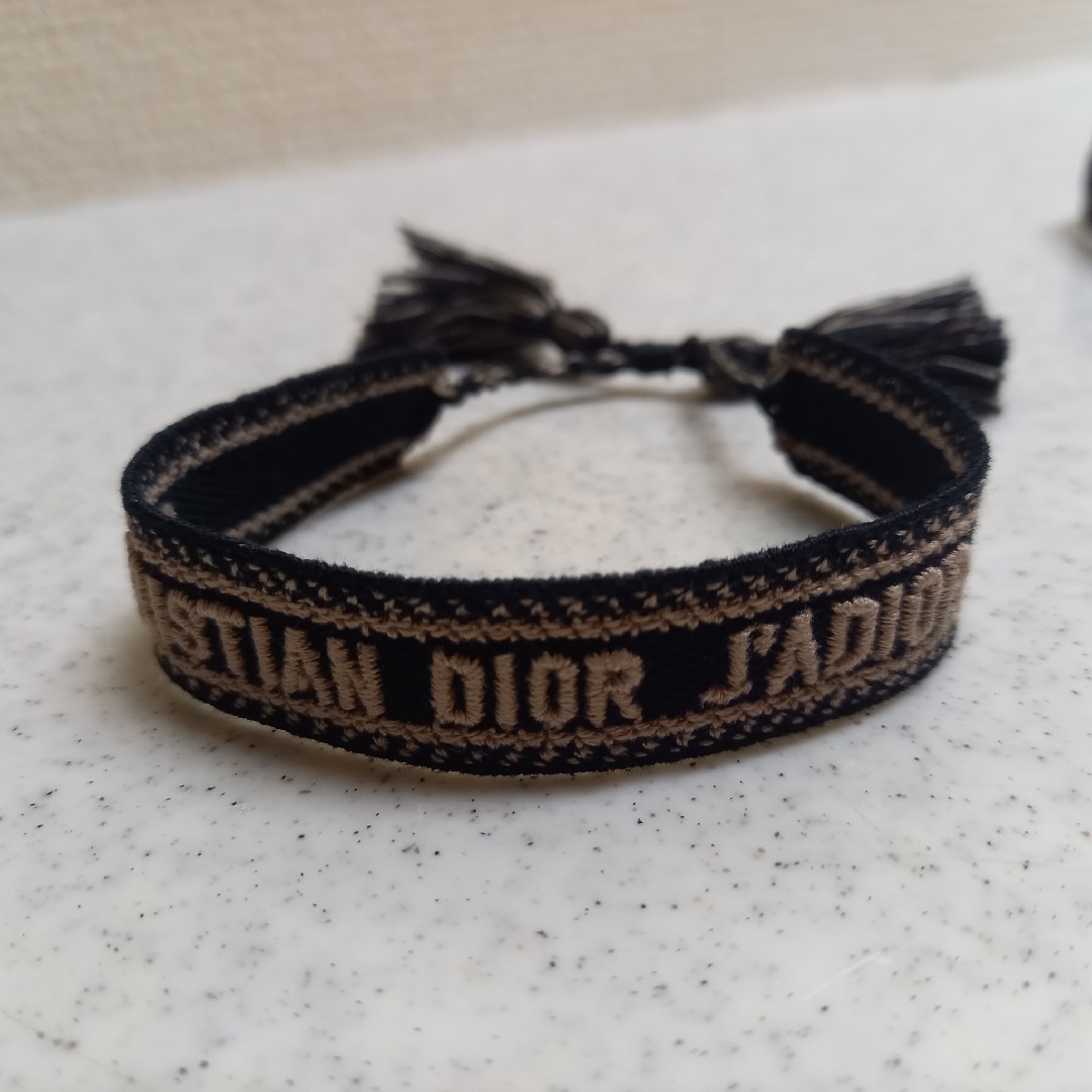 ディオール ブレスレット ミサンガ 二個セット 未使用 DIor ミサンガ ノベルティ ベージュ