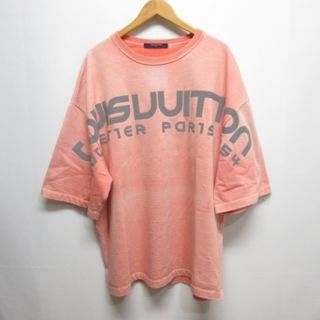 ルイヴィトン(LOUIS VUITTON)のルイヴィトン 美品 リフレクティブロゴ オーバーサイズ Tシャツ M オレンジ(Tシャツ/カットソー(半袖/袖なし))