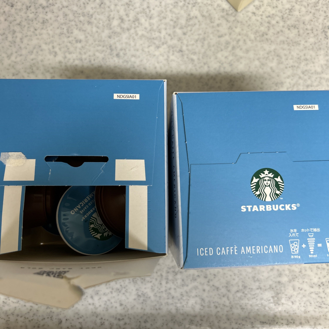 Starbucks Coffee(スターバックスコーヒー)のスターバックス アイスアメリカーノ ネスカフェドルチェグストカプセル 食品/飲料/酒の飲料(コーヒー)の商品写真